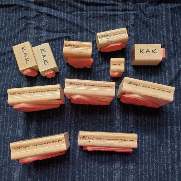 Valentines Day Wooden Stamp Lot Set of 11 JRL Design - Picture 2 of 6